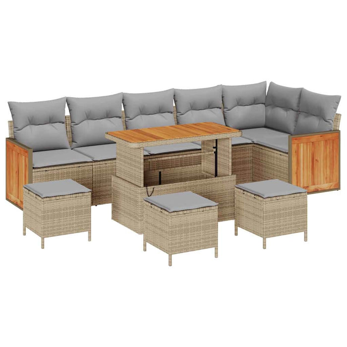 Set de canapele pentru grădină 12 pcs Beige și gri deschis - WALTI WALTI