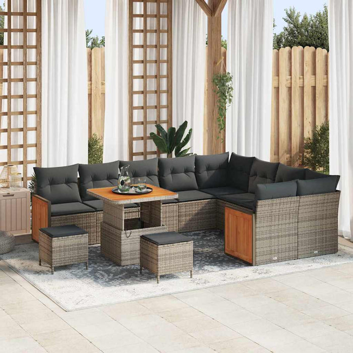 Set de canapele pentru grădină 12 pcs Gri și gri închis - WALTI WALTI