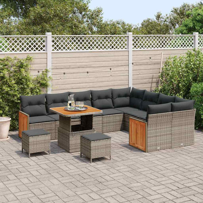 Set de canapele pentru grădină 12 pcs Gri și gri închis - WALTI WALTI