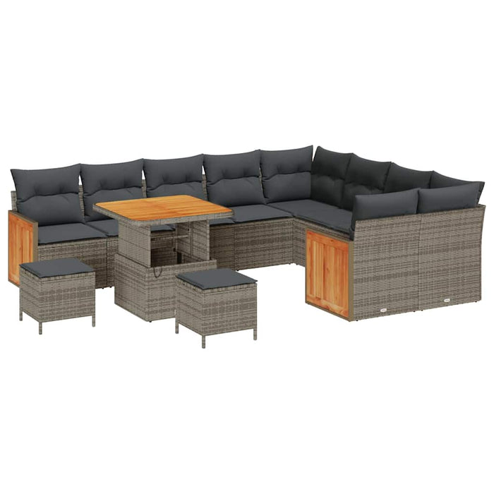 Set de canapele pentru grădină 12 pcs Gri și gri închis - WALTI WALTI