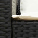 Set mobilier de grădină cu perne, 4 piese, negru, poliratan - WALTI WALTI