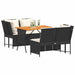 Set mobilier de grădină cu perne, 3 piese, negru, poliratan - WALTI WALTI