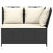 Set mobilier de grădină cu perne, 3 piese, negru, poliratan - WALTI WALTI
