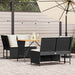 Set mobilier de grădină cu perne, 3 piese, negru, poliratan - WALTI WALTI
