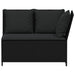 Set mobilier de grădină cu perne, 3 piese, negru, poliratan - WALTI WALTI