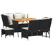 Set mobilier de grădină cu perne, 5 piese, negru, poliratan - WALTI WALTI