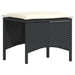 Set mobilier de grădină cu perne, 5 piese, negru, poliratan - WALTI WALTI