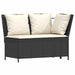 Set mobilier de grădină cu perne, 5 piese, negru, poliratan - WALTI WALTI