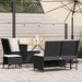 Set mobilier de grădină cu perne, 5 piese, negru, poliratan - WALTI WALTI