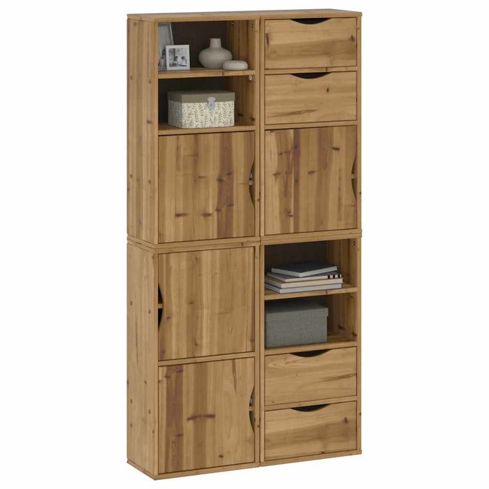 Dulapuri laterale 4 buc "ODDA" 40x24x79 cm lemn masiv de pin WALTI