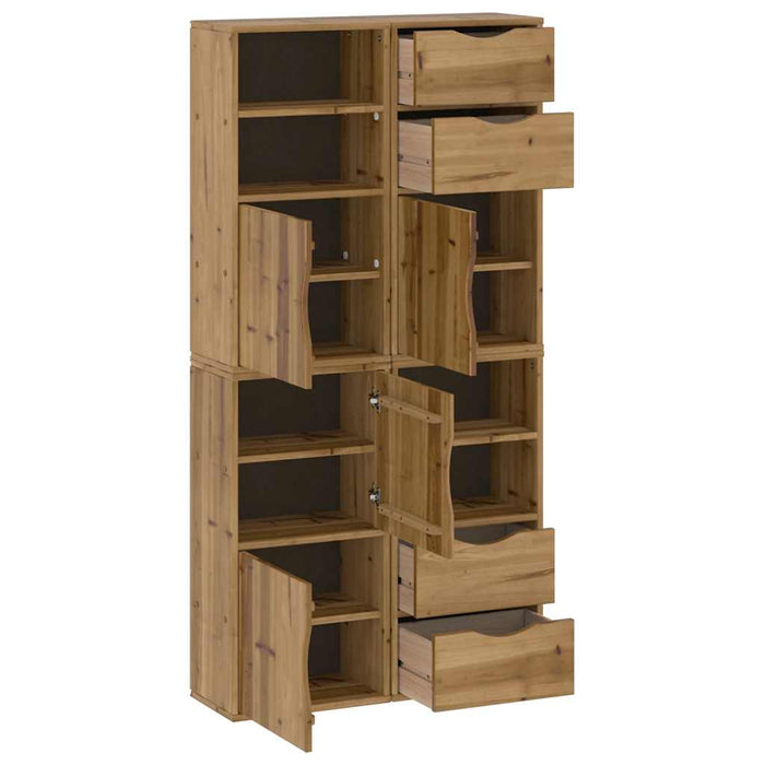 Dulapuri laterale 4 buc "ODDA" 40x24x79 cm lemn masiv de pin WALTI