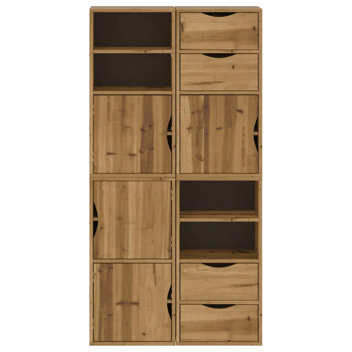 Dulapuri laterale 4 buc "ODDA" 40x24x79 cm lemn masiv de pin WALTI