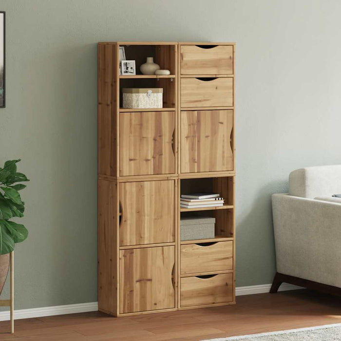 Dulapuri laterale 4 buc "ODDA" 40x24x79 cm lemn masiv de pin WALTI