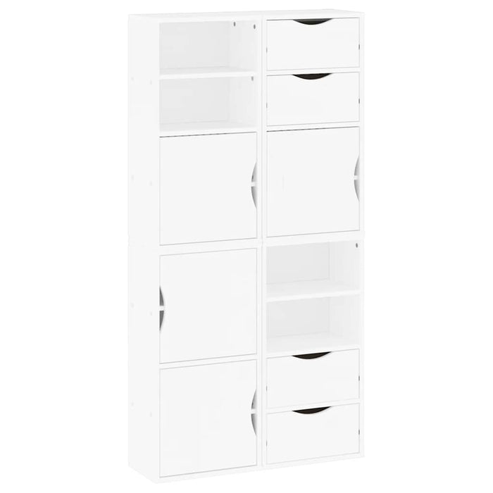 Dulapuri laterale 4 buc ODDA alb 40x24x79 cm lemn masiv de pin WALTI