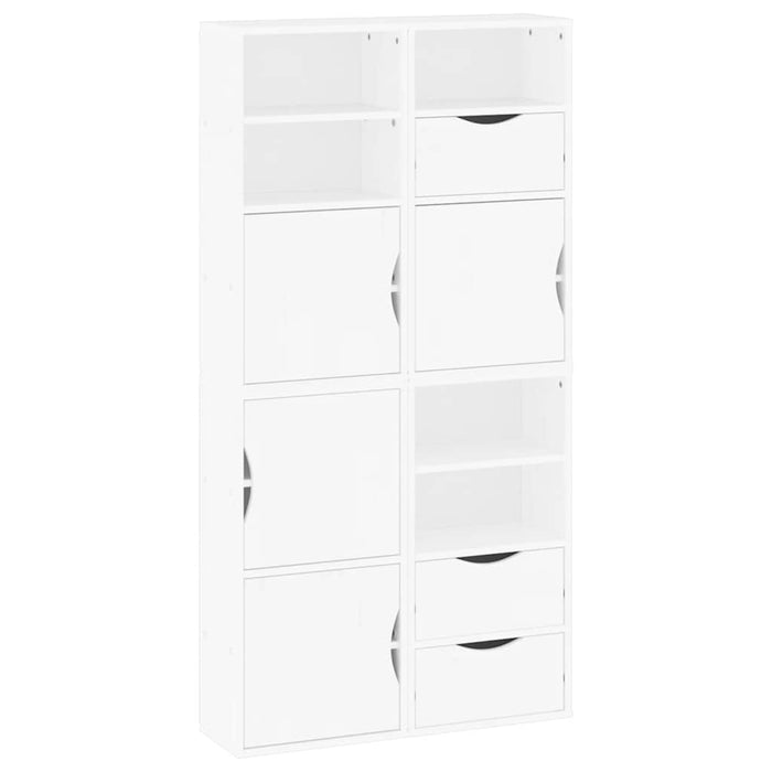 Dulapuri laterale 4 buc ODDA alb 40x24x79 cm lemn masiv de pin WALTI