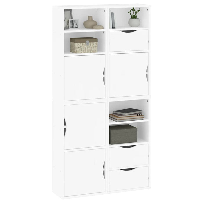 Dulapuri laterale 4 buc ODDA alb 40x24x79 cm lemn masiv de pin WALTI
