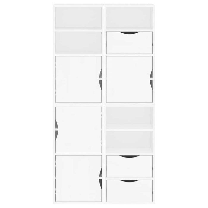 Dulapuri laterale 4 buc ODDA alb 40x24x79 cm lemn masiv de pin WALTI