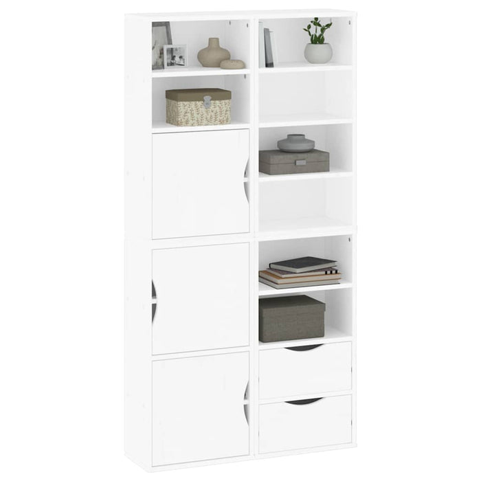 Dulapuri laterale 4 buc ODDA alb 40x24x79 cm lemn masiv de pin WALTI