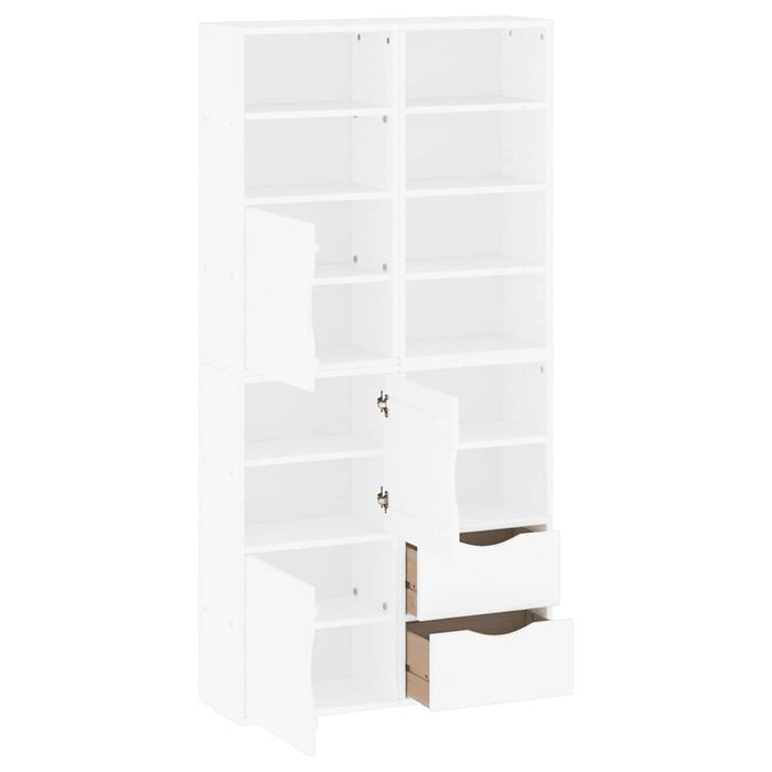 Dulapuri laterale 4 buc ODDA alb 40x24x79 cm lemn masiv de pin WALTI