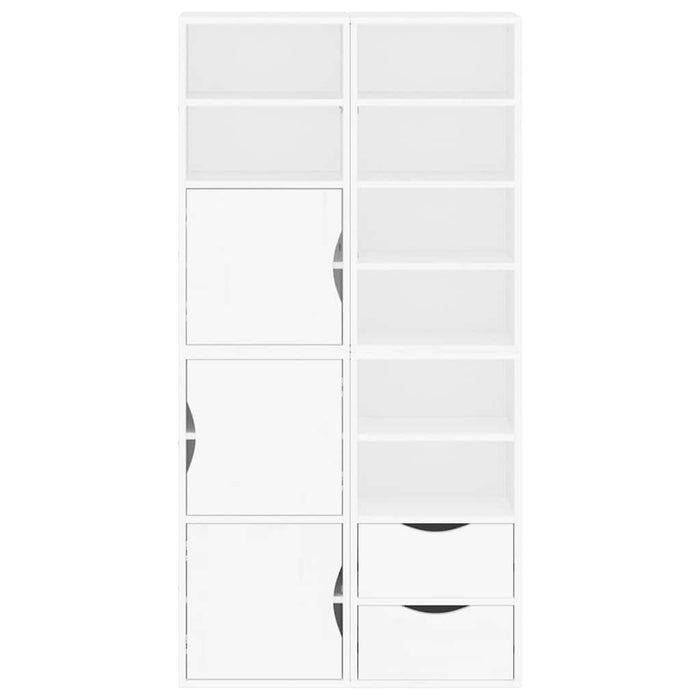Dulapuri laterale 4 buc ODDA alb 40x24x79 cm lemn masiv de pin WALTI