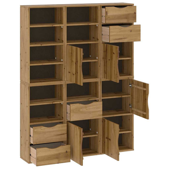 Dulapuri laterale 6 buc "ODDA" 40x24x79 cm lemn masiv de pin WALTI