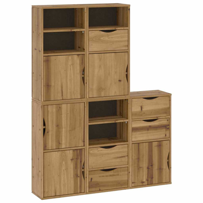 Dulapuri laterale 5 buc "ODDA" 40x24x79 cm lemn masiv de pin WALTI