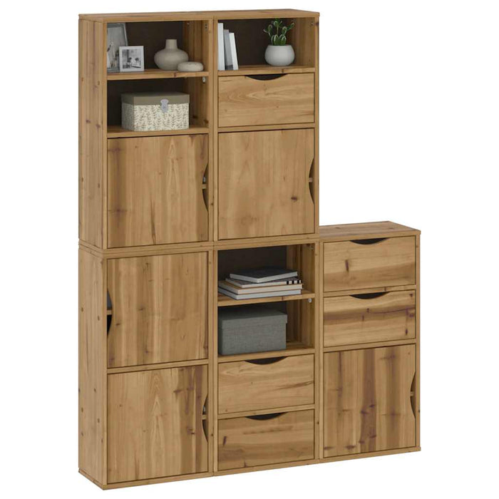 Dulapuri laterale 5 buc "ODDA" 40x24x79 cm lemn masiv de pin WALTI