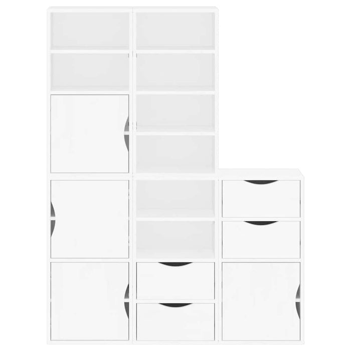Dulapuri laterale 5 buc ODDA alb 40x24x79 cm lemn masiv de pin WALTI