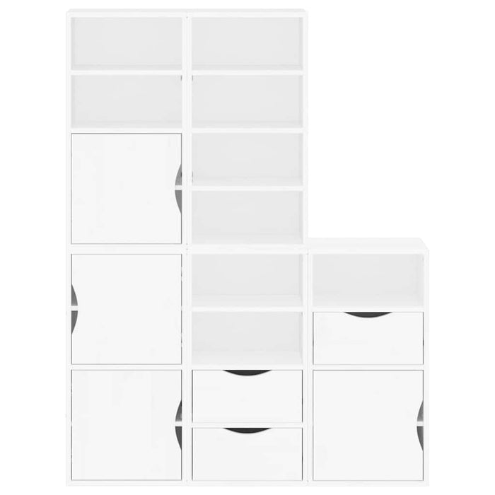 Dulapuri laterale 5 buc ODDA alb 40x24x79 cm lemn masiv de pin WALTI