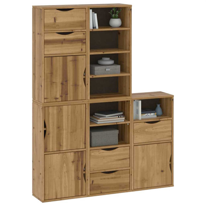 Dulapuri laterale 5 buc "ODDA" 40x24x79 cm lemn masiv de pin WALTI