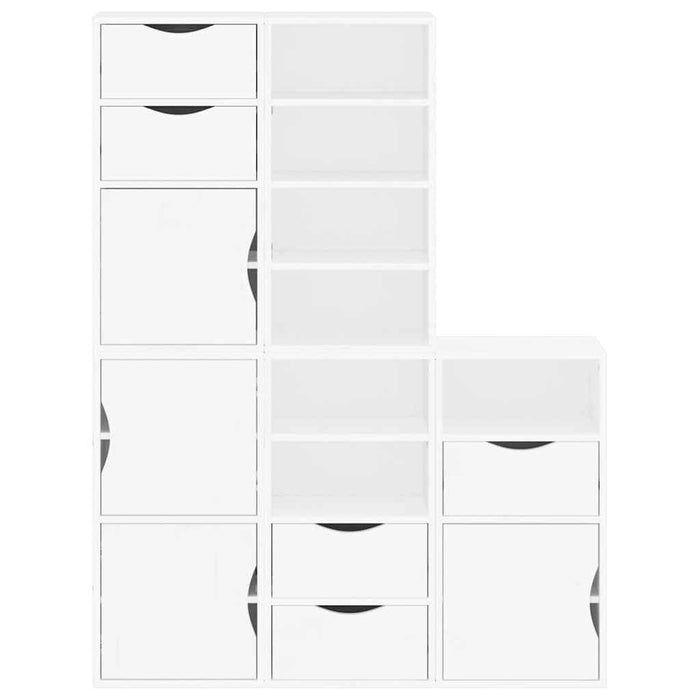 Dulapuri laterale 5 buc ODDA alb 40x24x79 cm lemn masiv de pin WALTI