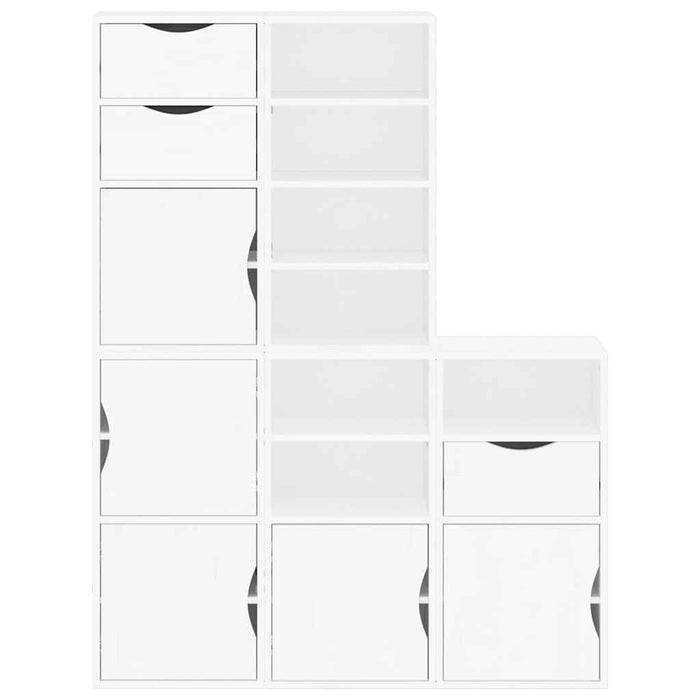 Dulapuri laterale 5 buc ODDA alb 40x24x79 cm lemn masiv de pin WALTI
