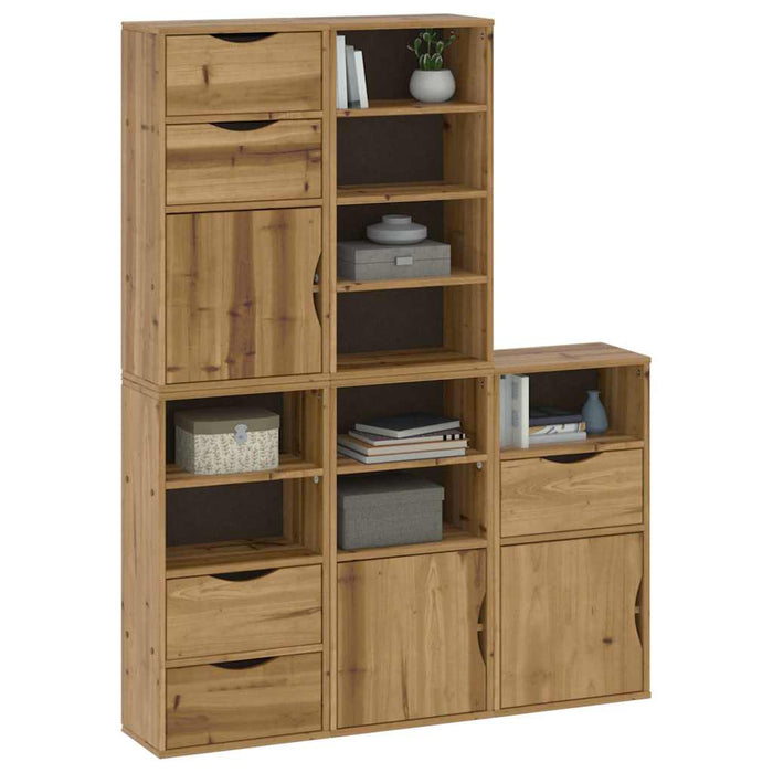 Dulapuri laterale 5 buc "ODDA" 40x24x79 cm lemn masiv de pin WALTI