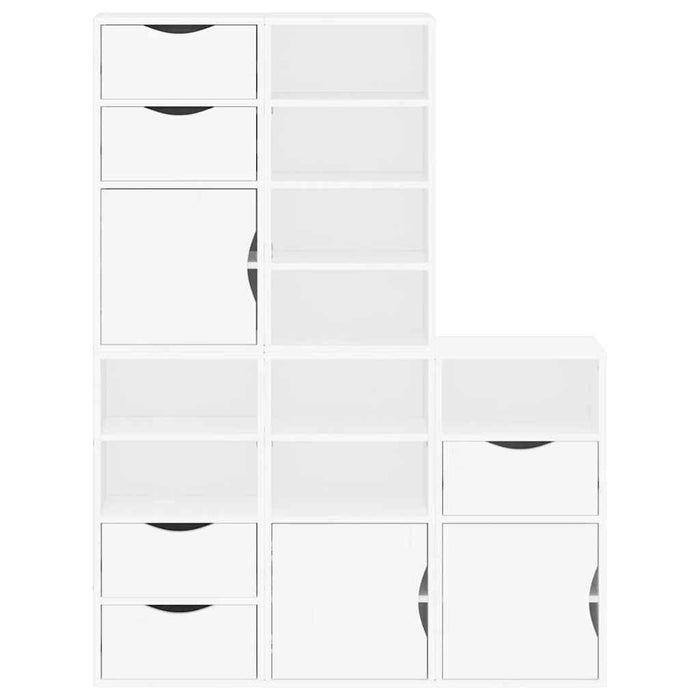 Dulapuri laterale 5 buc ODDA alb 40x24x79 cm lemn masiv de pin WALTI