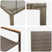 Set de masă pentru grădină 3 pcs Gri și Brown poliratan - WALTI WALTI