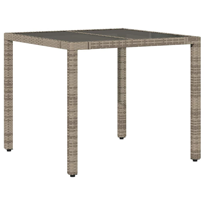 Set de masă pentru grădină 3 pcs Gri și Brown poliratan - WALTI WALTI