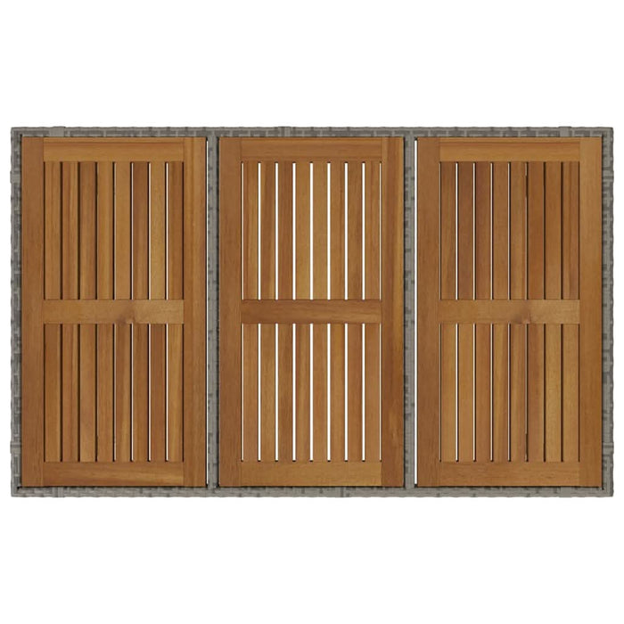 Set de masă pentru grădină 5 pcs Gri poliratan - WALTI WALTI