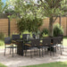 Set de masă pentru grădină 9 pcs Negru Rattan poli - WALTI WALTI