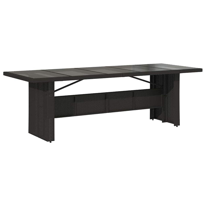 Set de masă pentru grădină 9 pcs Negru Rattan poli - WALTI WALTI
