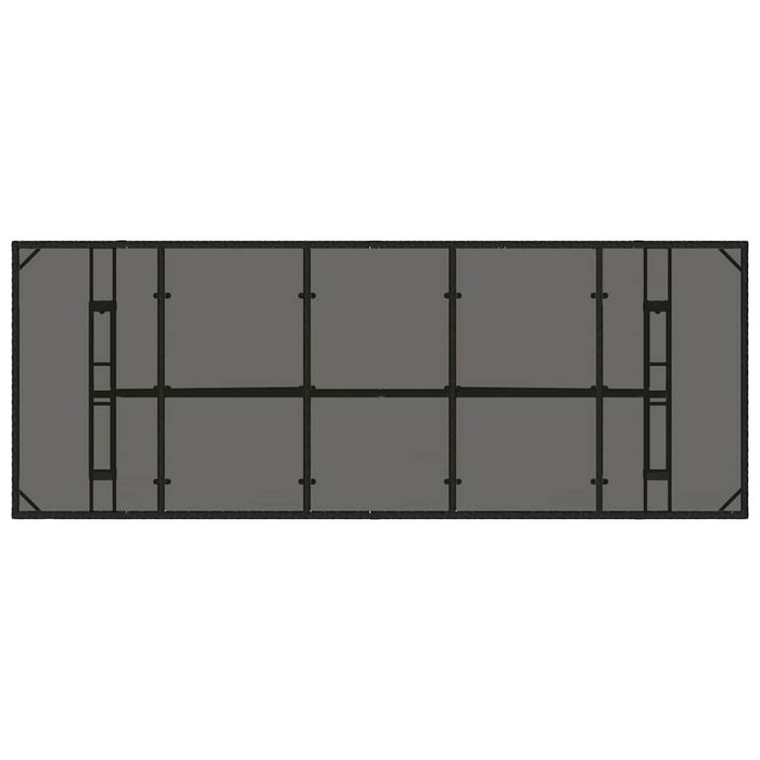 Set de masă pentru grădină 9 pcs Negru Rattan poli - WALTI WALTI