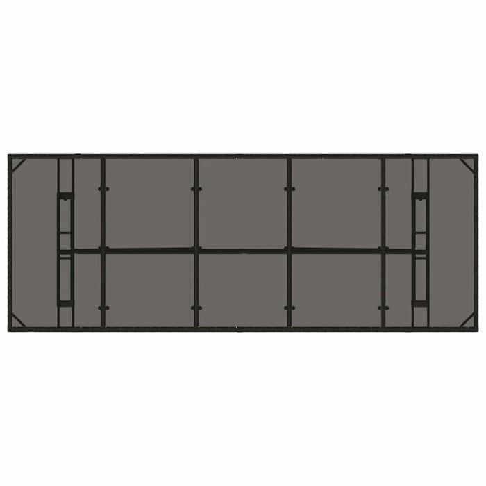 Set de masă pentru grădină 11 pcs Negru Rattan poli - WALTI WALTI