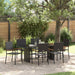 Set de masă pentru grădină 7 pcs Negru 190 x 80 x 75 cm - WALTI WALTI