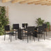 Set de masă pentru grădină 7 pcs Negru 190 x 80 x 75 cm - WALTI WALTI