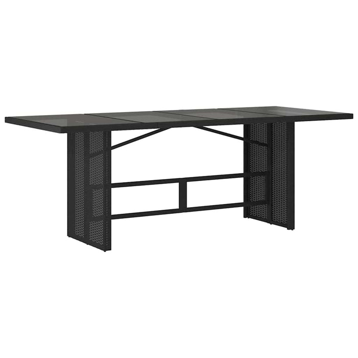 Set de masă pentru grădină 7 pcs Negru 190 x 80 x 75 cm - WALTI WALTI