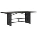 Set de masă pentru grădină 7 pcs Negru 190 x 80 x 75 cm - WALTI WALTI