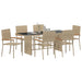 Set de masă pentru grădină 7 pcs Bej 190 x 80 x 75 cm poliratan - WALTI WALTI