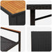 Set de masă pentru grădină 7 pcs Negru și Maro 190 x 80 x 75 cm - WALTI WALTI