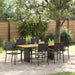 Set de masă pentru grădină 7 pcs Negru și Maro 190 x 80 x 75 cm - WALTI WALTI