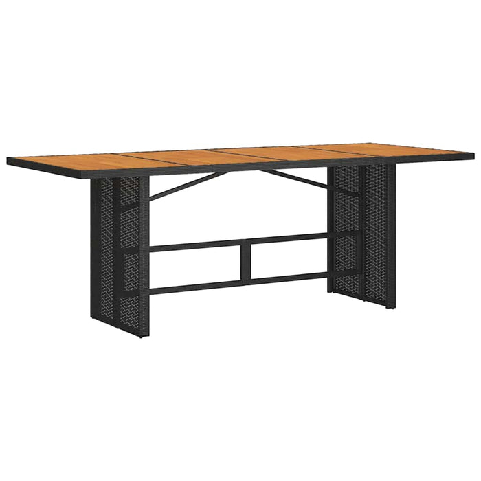 Set de masă pentru grădină 9 pcs Negru și Maro 190 x 80 x 75 cm - WALTI WALTI