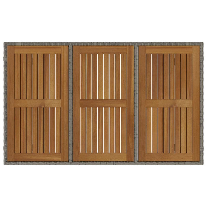 Set de masă pentru grădină 5 pcs Gri și Brown poliratan - WALTI WALTI